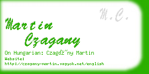 martin czagany business card